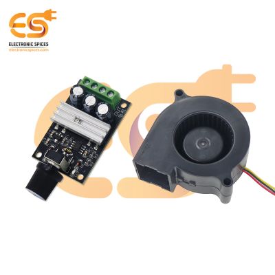 Combo of D06F-12SM Brushless 12V 0.10A Air Blower Fan With Speed Controller